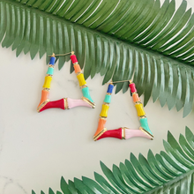 Load image into Gallery viewer, Wild Birds Bamboo Hoops
