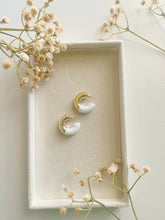 Load image into Gallery viewer, Honey Glaze Gold Hoops
