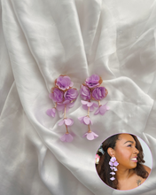 Load image into Gallery viewer, Garden Fun Fabric Drop Earrings
