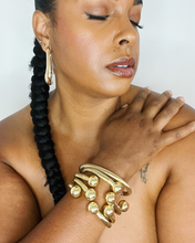 Load image into Gallery viewer, Around the Way Gold Cuff Bracelet
